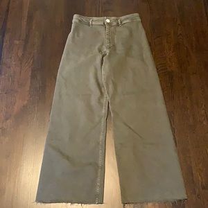 Zara Marine Straight Leg Jean, Color Green